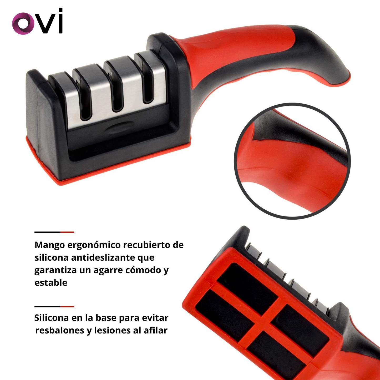 Afilador de Cuchillos de 3 Ranuras