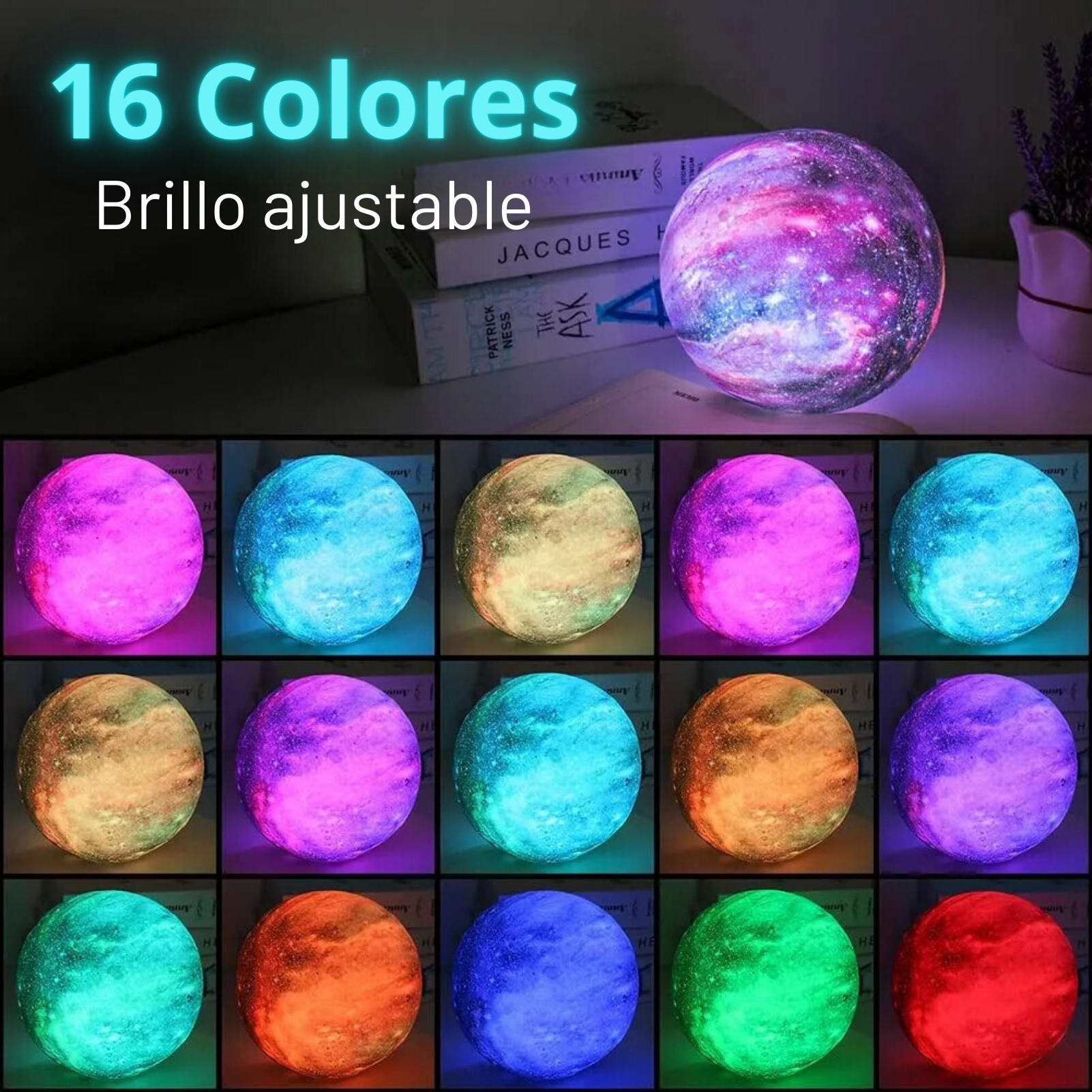 Lámpara Luna - 16 colores