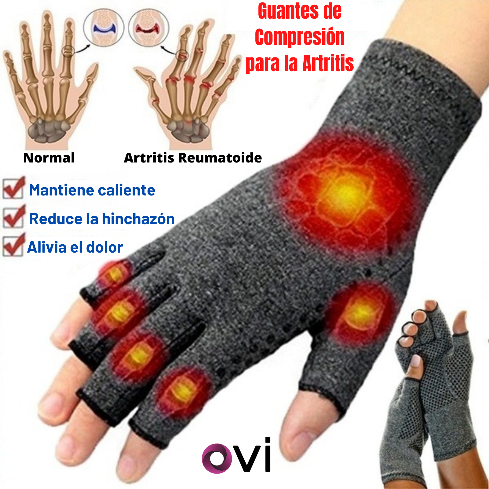 Guantes de compresión para artritis para manos Artrosis reumatoide de  dedos, S 